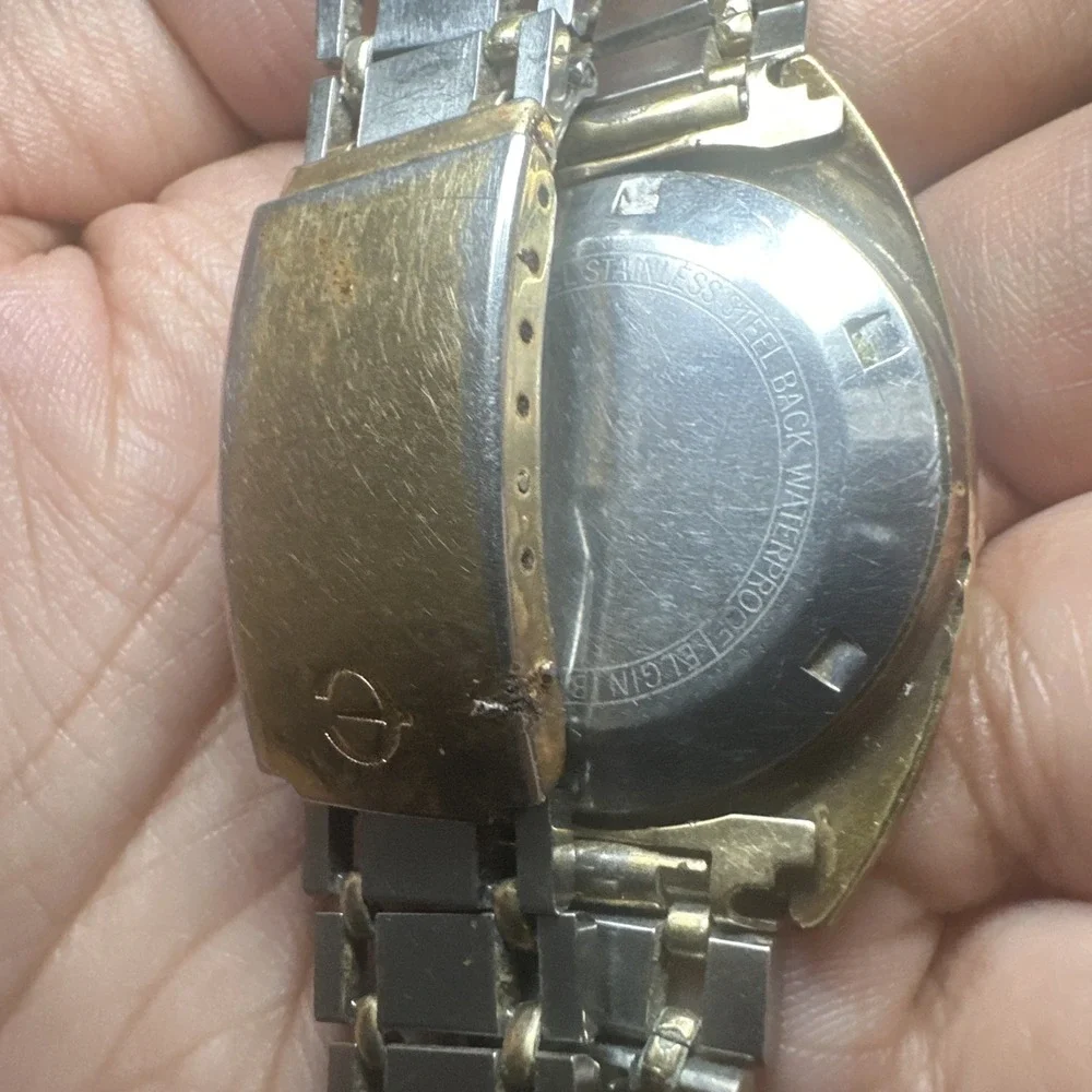 Vintage Lord Elgin 989 Mens Automatic watch 17j 34mm It ticks But Need Servicing